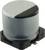 Bouton métallique cylindrique avec un pointeur noir sur une base noire, utilisé pour le contrôle ou l'ajustement d'appareils.