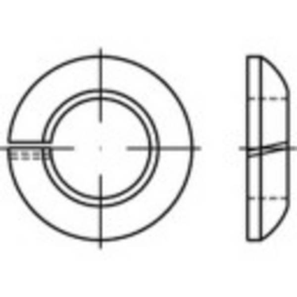 TOOLCRAFT  147235 Rondelle Grower Diamètre intérieur: 12.5 mm  DIN 74361   Acier à ressort étamé par galvanisation 100 pc(s)