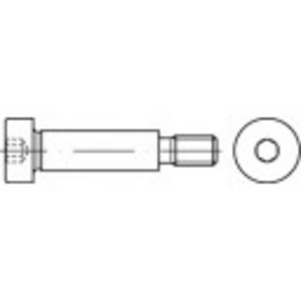 Vis à épaulement TOOLCRAFT 1067796  50 pc(s) M5 12 mm tête cylindrique 6 pans intérieurs acier inoxydable N/A