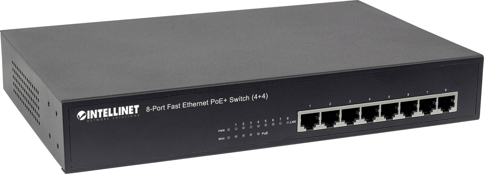 Switch réseau Intellinet 561075 8 ports 100 MBit/s fonction PoE