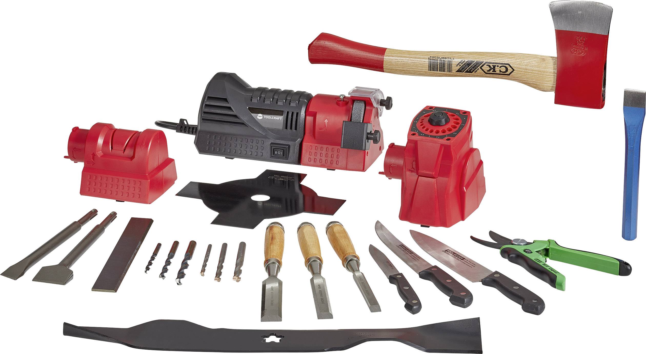 Machine à aiguiser et à affûter 3 en 1 TOOLCRAFT 1485219-1