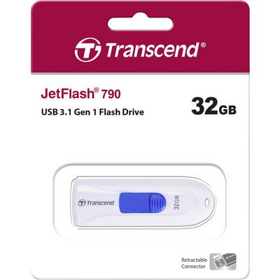 Transcend JetFlash® 790 Clé USB 32 GB blanc, bleu TS32GJF790W USB-C® (USB 3.1 Gen 1)-3