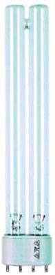 Un tube ultraviolet allongé, transparent, à vide à deux tubes, utilisé pour la désinfection ou la stérilisation.