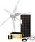 Éolienne et panneau solaire avec batterie et accessoires. Ensemble pour la production d'énergie renouvelable, idéal pour l'alimentation électrique autonome.