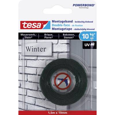 Emballage de produit de ruban de montage portant l'inscription 'Hiver'. Ruban adhésif double face de 1,5 m x 19 mm, adapté pour la maçonnerie de pierre.