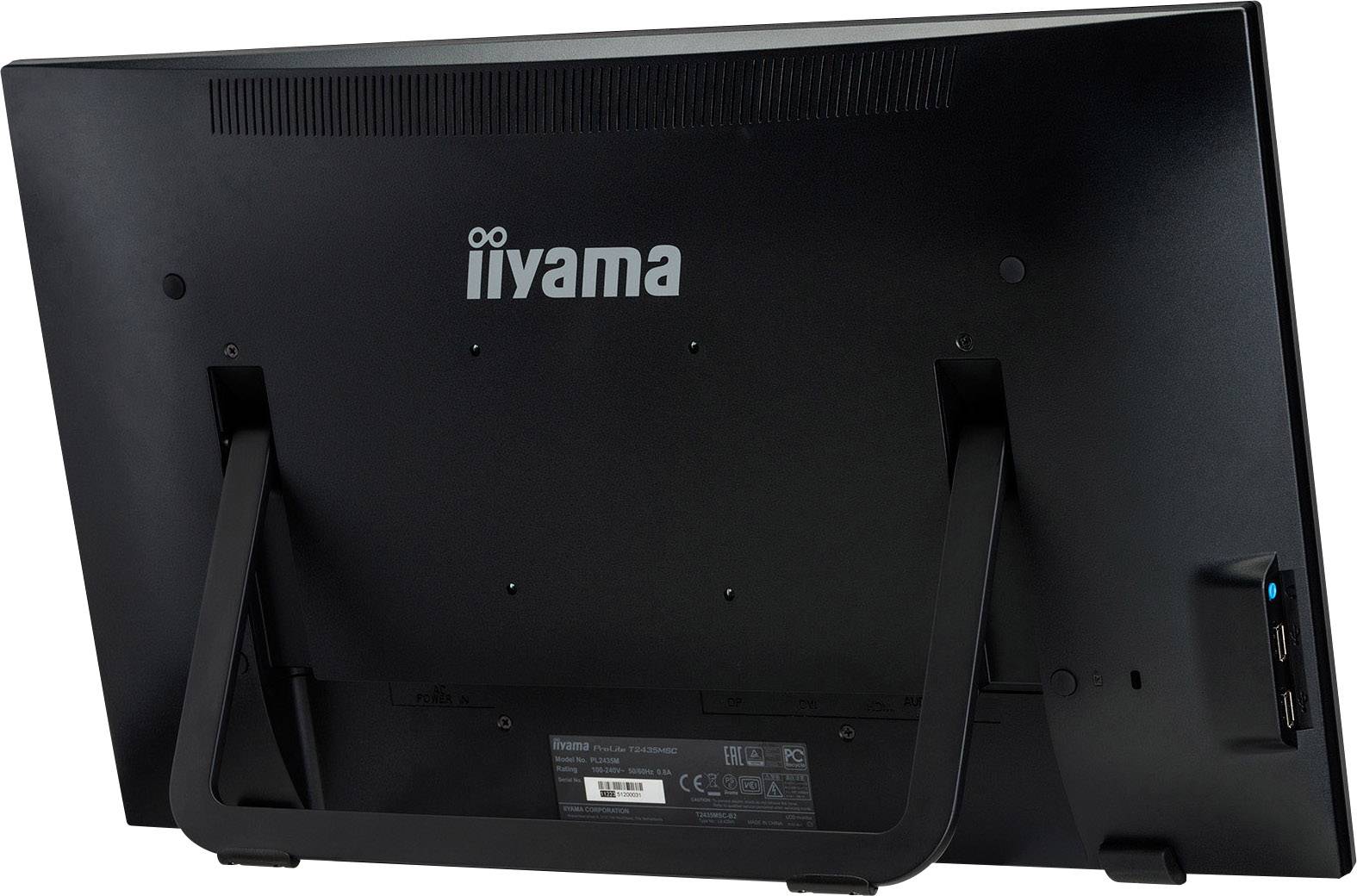 Iiyama ProLite T2435MSC Moniteur tactile CEE: F (A - G) 59.9 cm (23.6 pouces) 1920 x 1080 pixels16:96 msUSB 2.0, HDMI™, -4