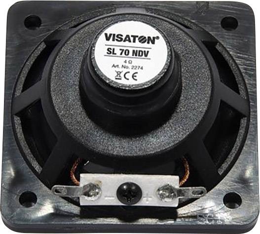 Haut-parleur 'Visaton SL 70 NDV' monté sur une plaque métallique.