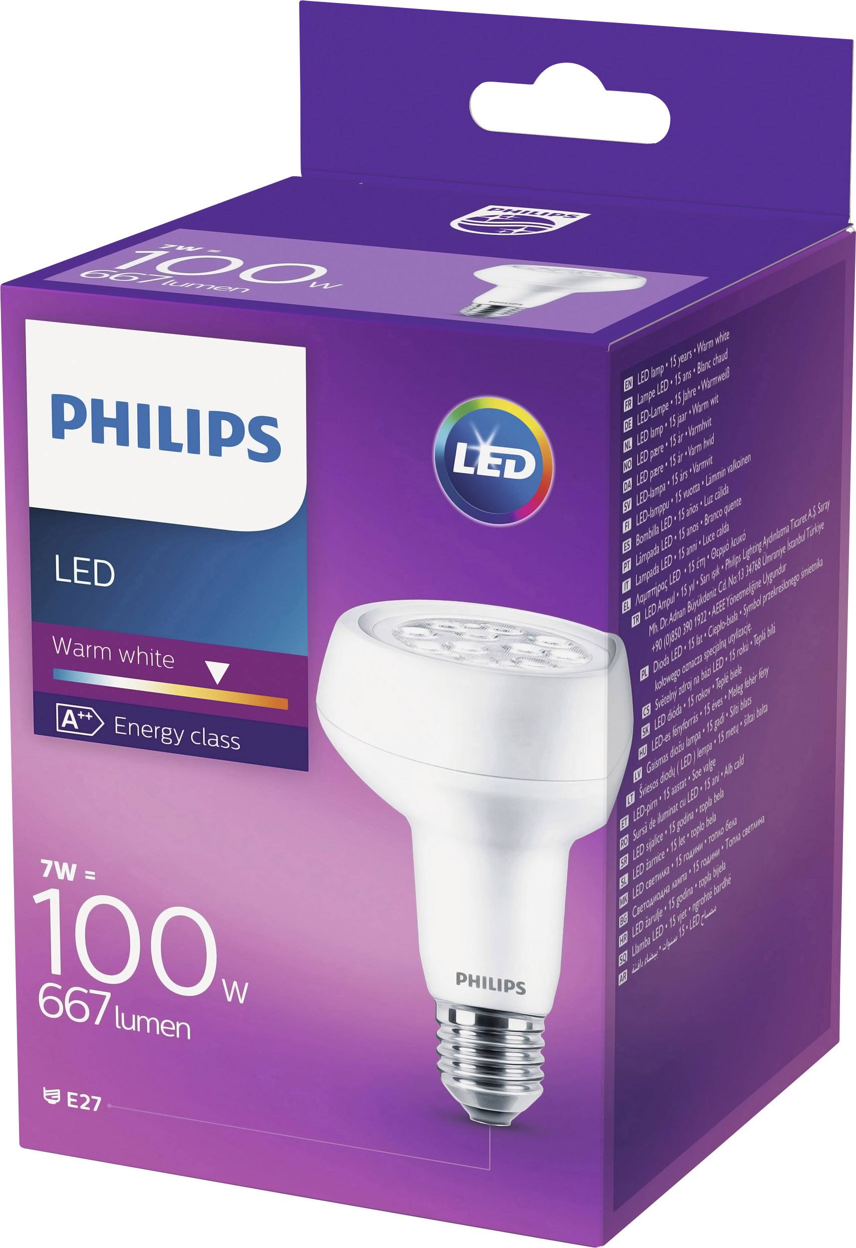 Ampoule LED E27 Philips Lighting 8718696578414 7 W = 100 W blanc chaud