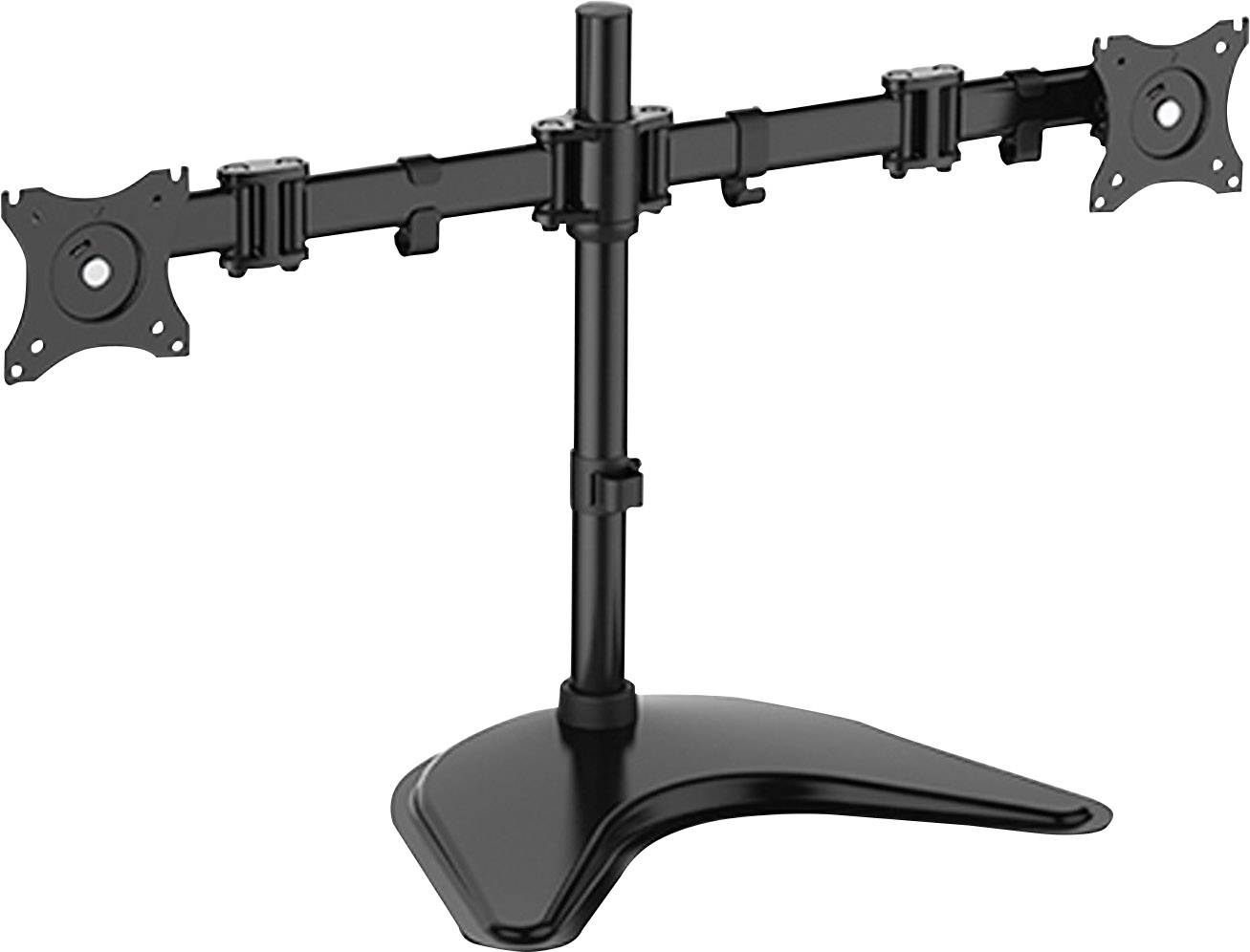 Digitus DA-90348 Support sur pied pour écran 2 Écran(s) 38,1 cm (15") - 68,6 cm (27") noir réglable en hauteur, inclinab-1