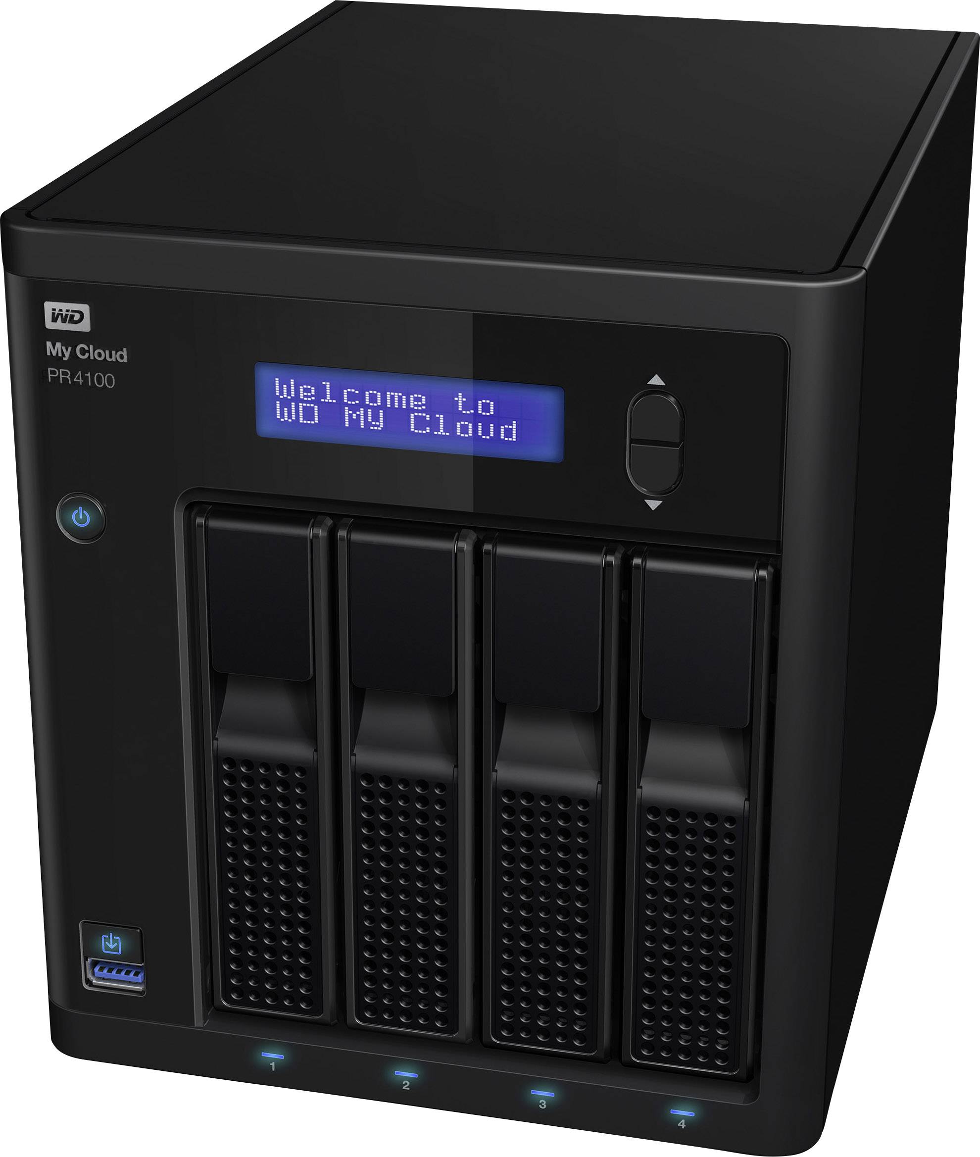 Serveur NAS WD My Cloud™ Pro PR4100 24 TB 4 baie écran intégré, Business Cloud WDBNFA0240KBK-EESN-2