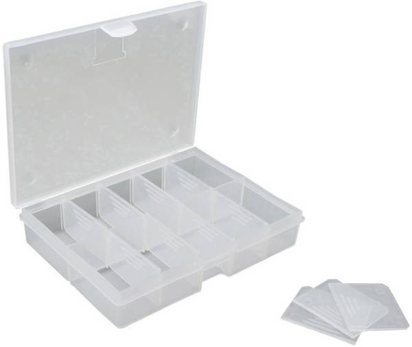 Boîte de rangement VISO O100 (L x l x H) 130 x 100 x 30 mm Nombre de compartiments: 10 1 pc(s)