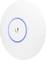 Appareil d'accès Wi-Fi rond, blanc, avec un anneau lumineux LED bleu autour du logo au centre.