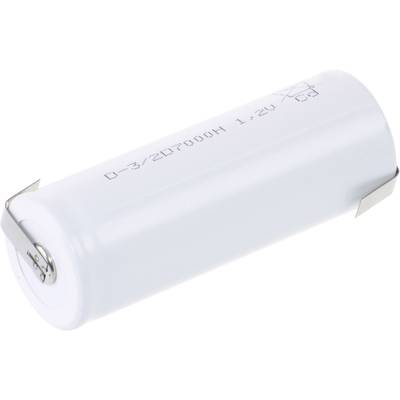 Mexcel D-3/2D7000H Pile rechargeable spéciale 3/2 D résiste aux températures élevées, à tête plate NiCd 1.2 V 7000 mAh