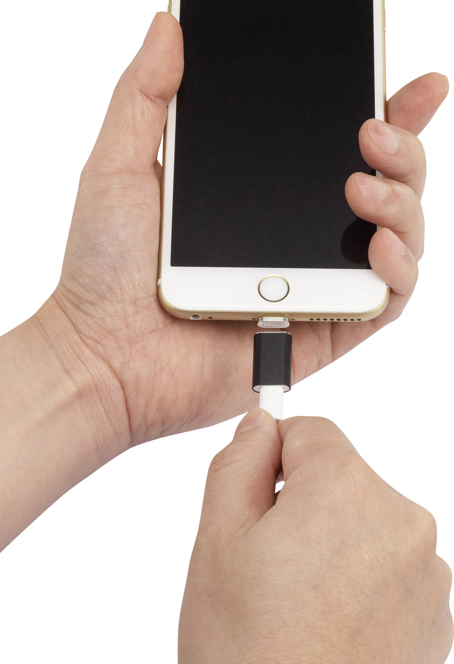 Renkforce Câble USB noir connecteur magnétique, contacts dorés RF4472910-5