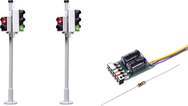 Feu de circulation Viessmann Modelltechnik 5095 H0 jeu de 2 avec feu de passage piéton kit prêt à l'emploi 1 pc(s)