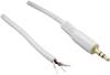 Jack 2.5 mm mâle, droit BKL Electronic 1101247 Nombre de pôles: 2 mono blanc 1 pc(s)