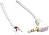 Jack 2.5 mm mâle, coudé BKL Electronic 1101249 Nombre de pôles: 2 mono blanc 1 pc(s)