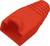 Un capuchon de protection RJ45 rouge qui protège les câbles et améliore la prise en main est présenté. Adapté aux câbles réseau dans les applications informatiques.