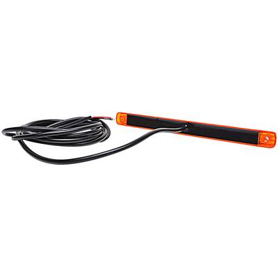Lumière LED longue et élancée avec un câble noir ; extrémités orange. Adapté pour l'installation dans un véhicule.