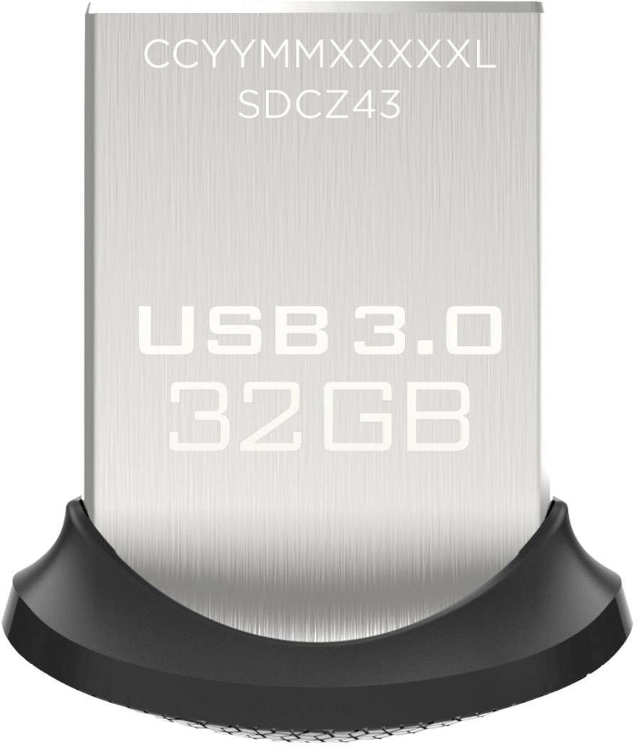 SanDisk Cruzer Ultra Fit™ Clé USB 32 GB noir SDCZ43-032G-GAM46 USB 3.1 (Gen 1)-2