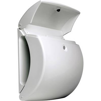Un sèche-mains moderne et automatique fixé au mur.