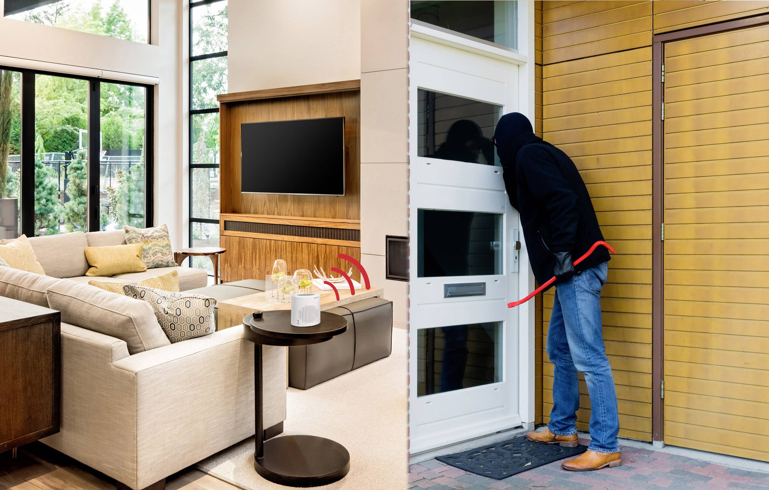 Sygonix Chien de garde électronique DD01 blanc avec télécommande 120 dB-3