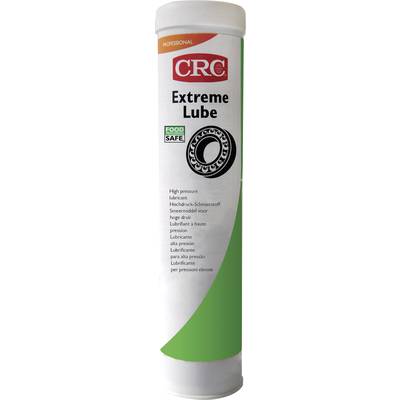 Une bombe de lubrifiant 'CRC Extreme Lube' pour applications à haute pression, adapté à l'industrie alimentaire, étiquettes vertes.