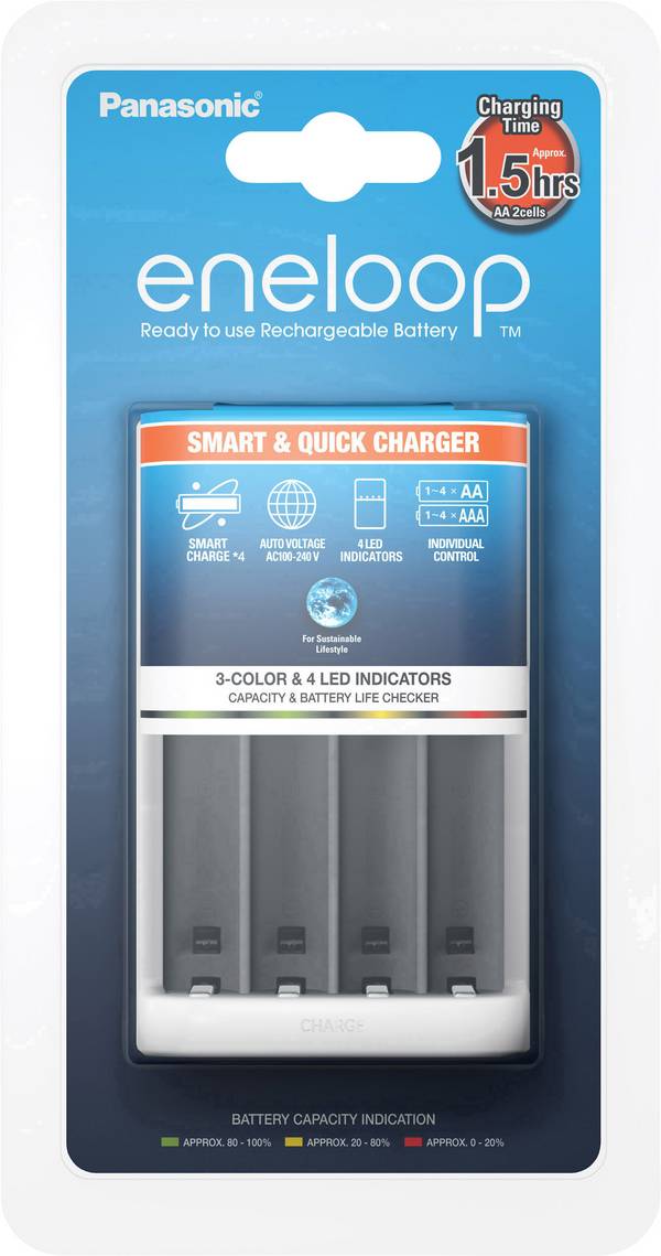 Chargeur de piles rondes NiMH  Panasonic BQ-CC55E