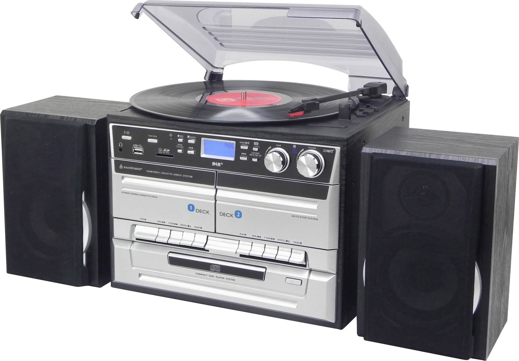 Chaîne stéréo soundmaster MCD5500SW MCD5500SW AUX, CD, DAB+, Cassette