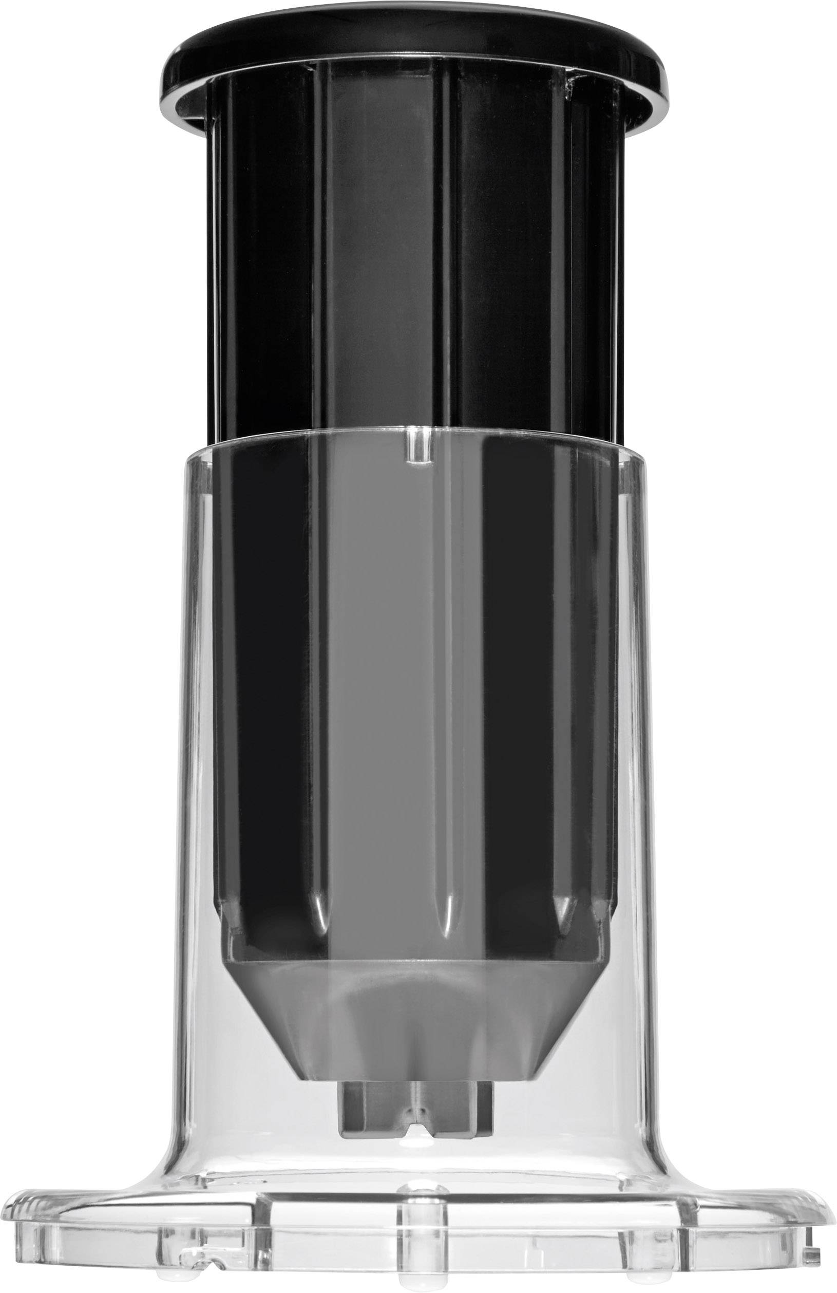 Une cafetière à piston transparente avec un piston noir, connue pour la préparation manuelle du café par méthode de pression.