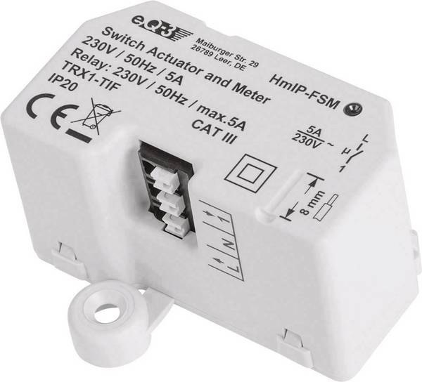 Homematic IP sans fil Actionneur de commutation  avec fonction de mesure HmIP-FSM