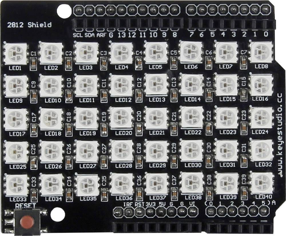 Platine d'extension pcDuino Joy-it RGB Shield incl. 40 LED-1