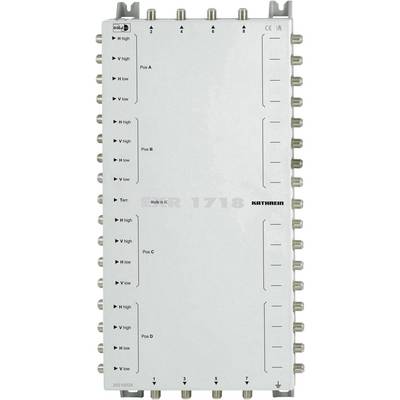 Un commutateur multistandard satellite distribué avec plusieurs ports d'entrée et de sortie. Le nom de la marque et le numéro de modèle sont visibles.