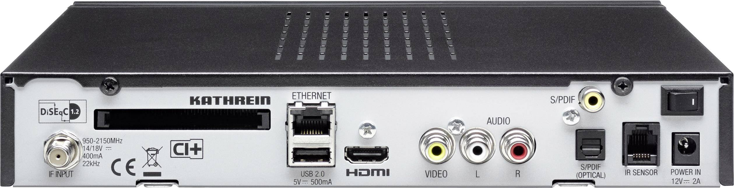 Récepteur DVBS2 Kathrein UFS 946sw/CI+ bus CI+, bus CI Conrad.fr