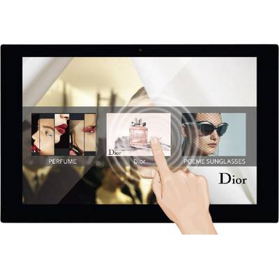 Cadre d'affichage numérique 14 pouces (35.6 cm) Braun Phototechnik All-In-One Frame Android Touch 1920 x 1080 Pixel noir