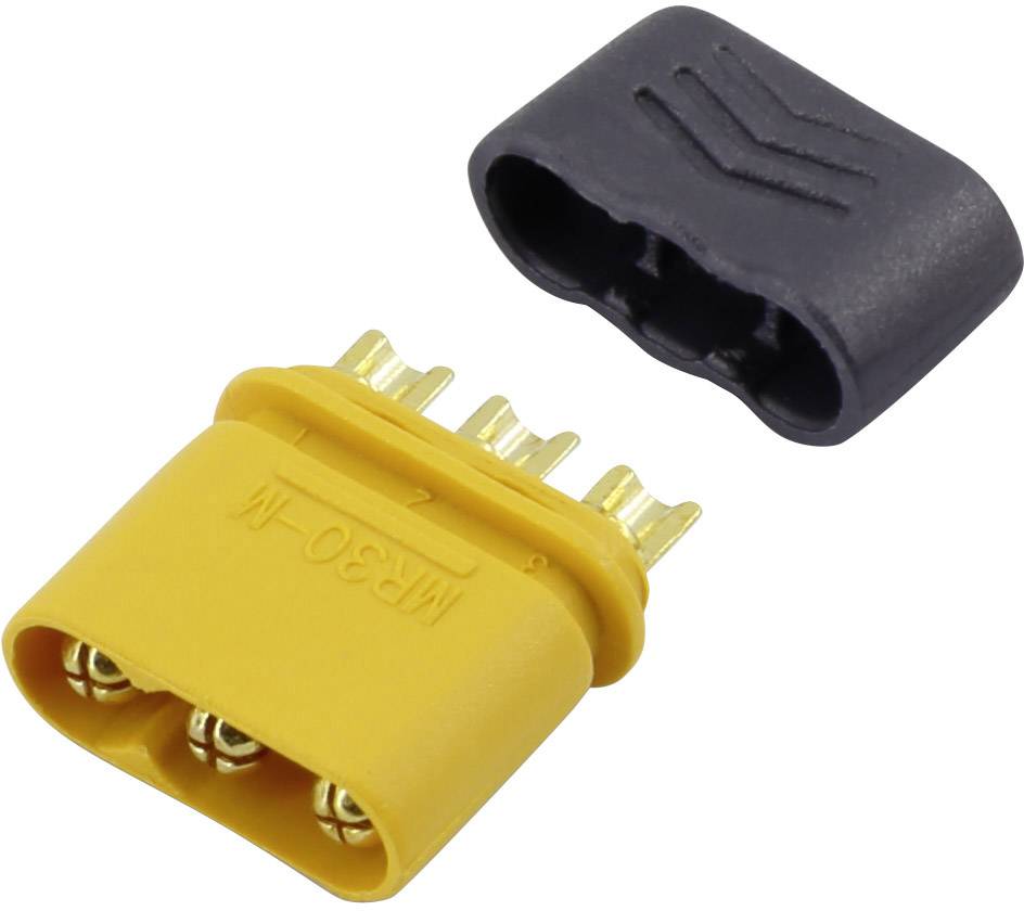 Fiche adaptateur de plaque RC Connecteur mr30 Fiche de connecteur MR30 Connecteurs RC pour moteur brushless multirotor ESC prot/ég/é contre linversion de polarit/é /à courant /élev/é 5 Paires