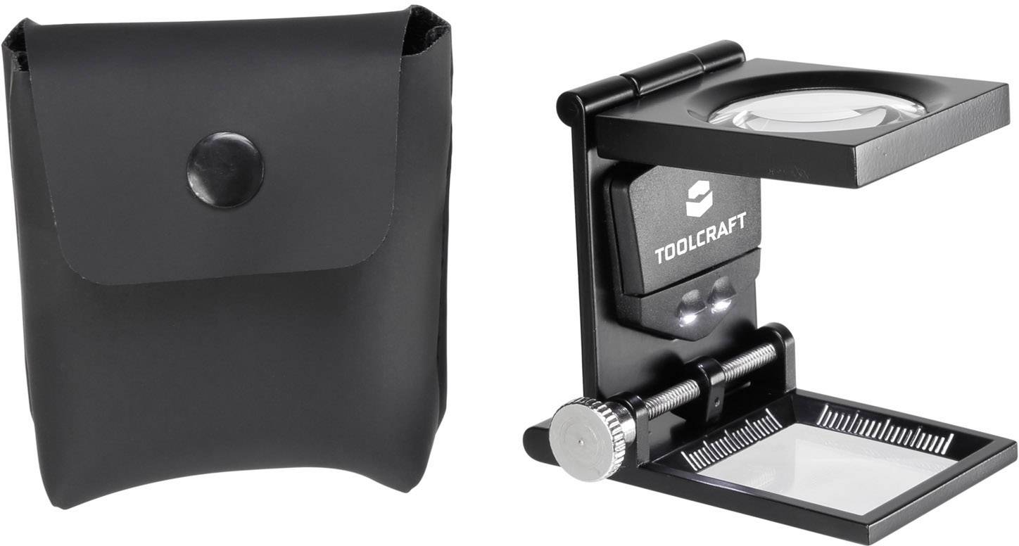 TOOLCRAFT 1511639 Compte-fils Grossissement: 6 x Lentille: (Ø) 28 mm