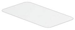 Zone rectangulaire transparente aux coins arrondis, sur un fond blanc.