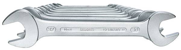 Gedore 6077620 6-100 Jeu de clés plates doubles 10 pièces Ouverture de clé (métrique) 6 - 32 mm