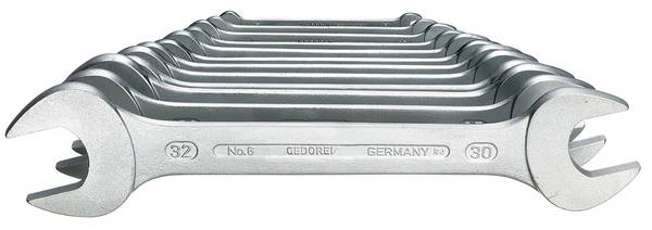 Gedore 6077700 6-12 Jeu de clés plates doubles 12 pièces Ouverture de clé (métrique) 6 - 32 mm