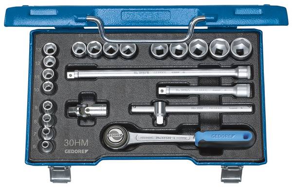 Gedore 30 HMU-3 Jeu de clés à douille  3/8" (10 mm) 22 pièces 6238300