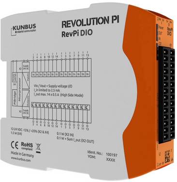 API - Module d'extension Revolution Pi by Kunbus RevPi DIO PR100197 24 V