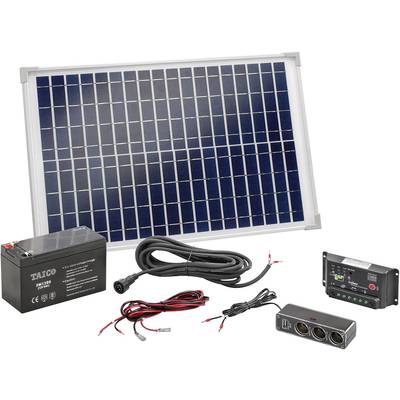 Esotec Poly 120005 Kit solaire 20 Wp avec accu, avec câble de raccordement, avec régulateur de charge