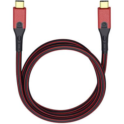 USB 3.0  [1x USB-C® mâle - 1x USB-C® mâle] 1.00 m rouge/noir contacts dorés Oehlbach USB Evolution CC