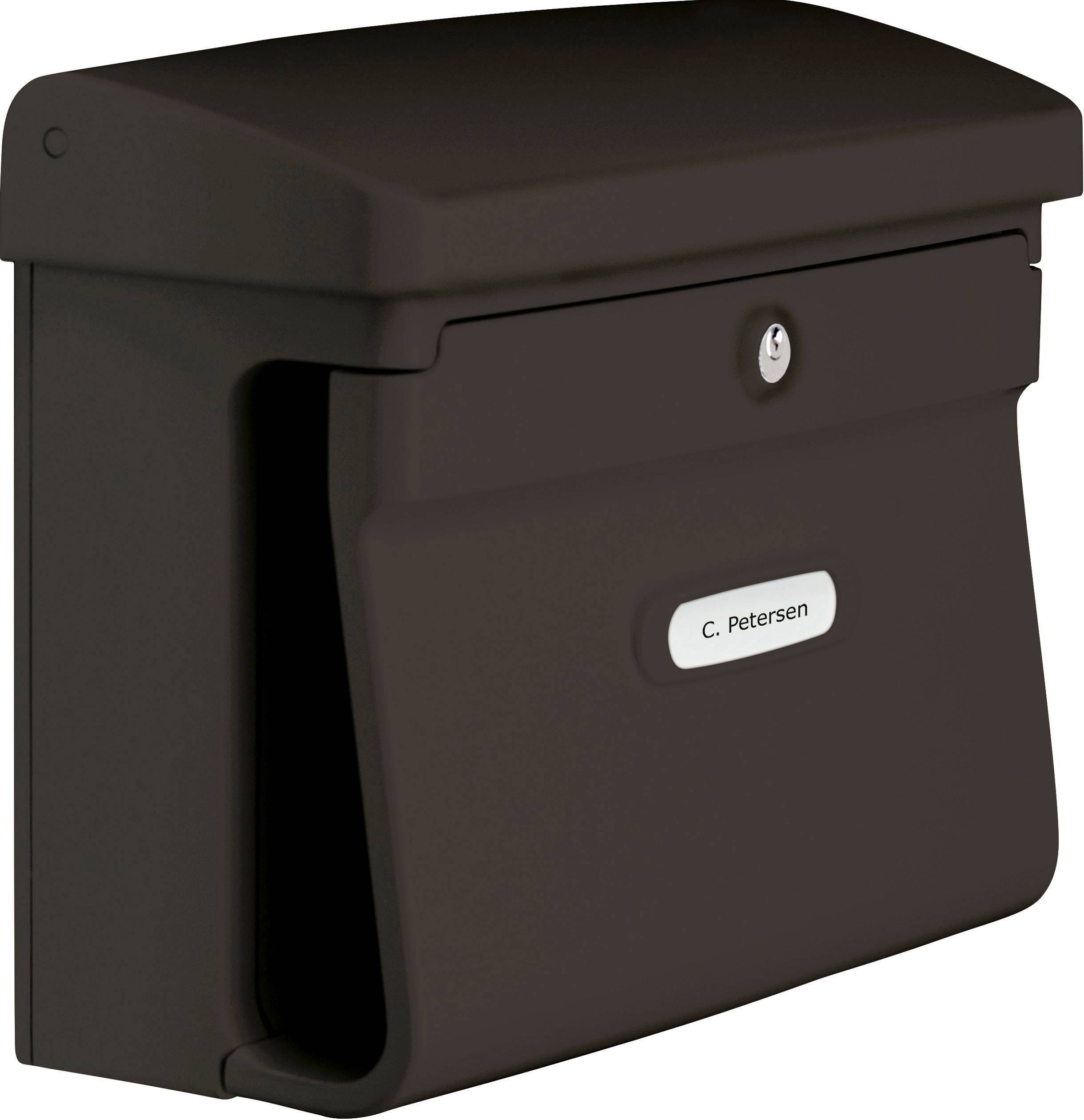 Burg Wächter 12570 BREMEN 885 BR Boîte aux lettres plastique marron avec serrure à clé