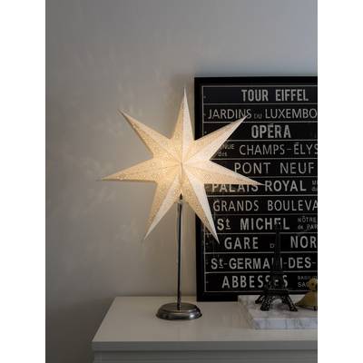 Konstsmide 2996-230 Étoile de Noël Ampoule à incandescence, LED blanc, argent avec motifs découpés, avec interrupteur-0