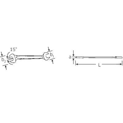 Stahlwille 40031314 10 13 X 14 Clé à fourche double Ouverture de clé ...