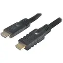 LogiLink HDMI Câble de raccordement Fiche mâle HDMI-A, Fiche mâle HDMI-A 15.00 m noir CHA0015 4K UHD, contacts dorés Câb