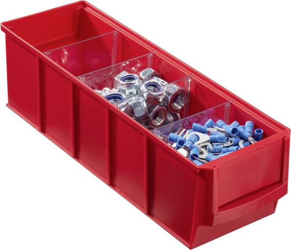Allit 456521 Bac à bec  empilable (L x l x H) 300 x 91 x 81 mm rouge 1 pc(s)