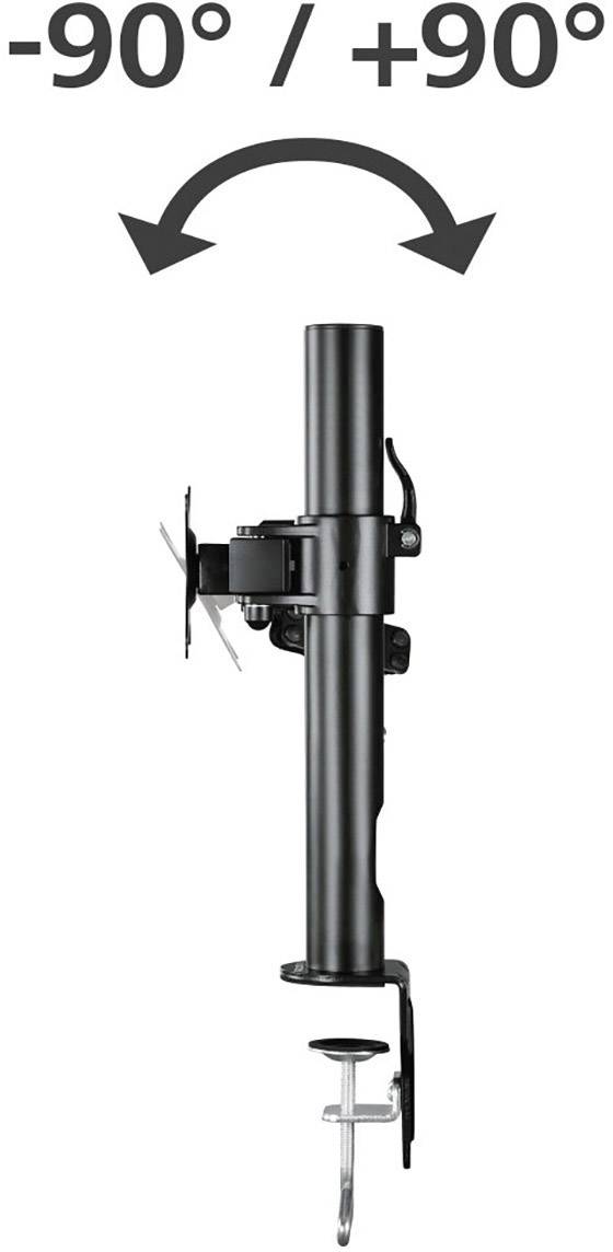 Hama Support de table pour écran Fullmotion 1 Écran(s) 25,4 cm (10") - 66,0 cm (26") noir réglable en hauteur, inclinabl-7